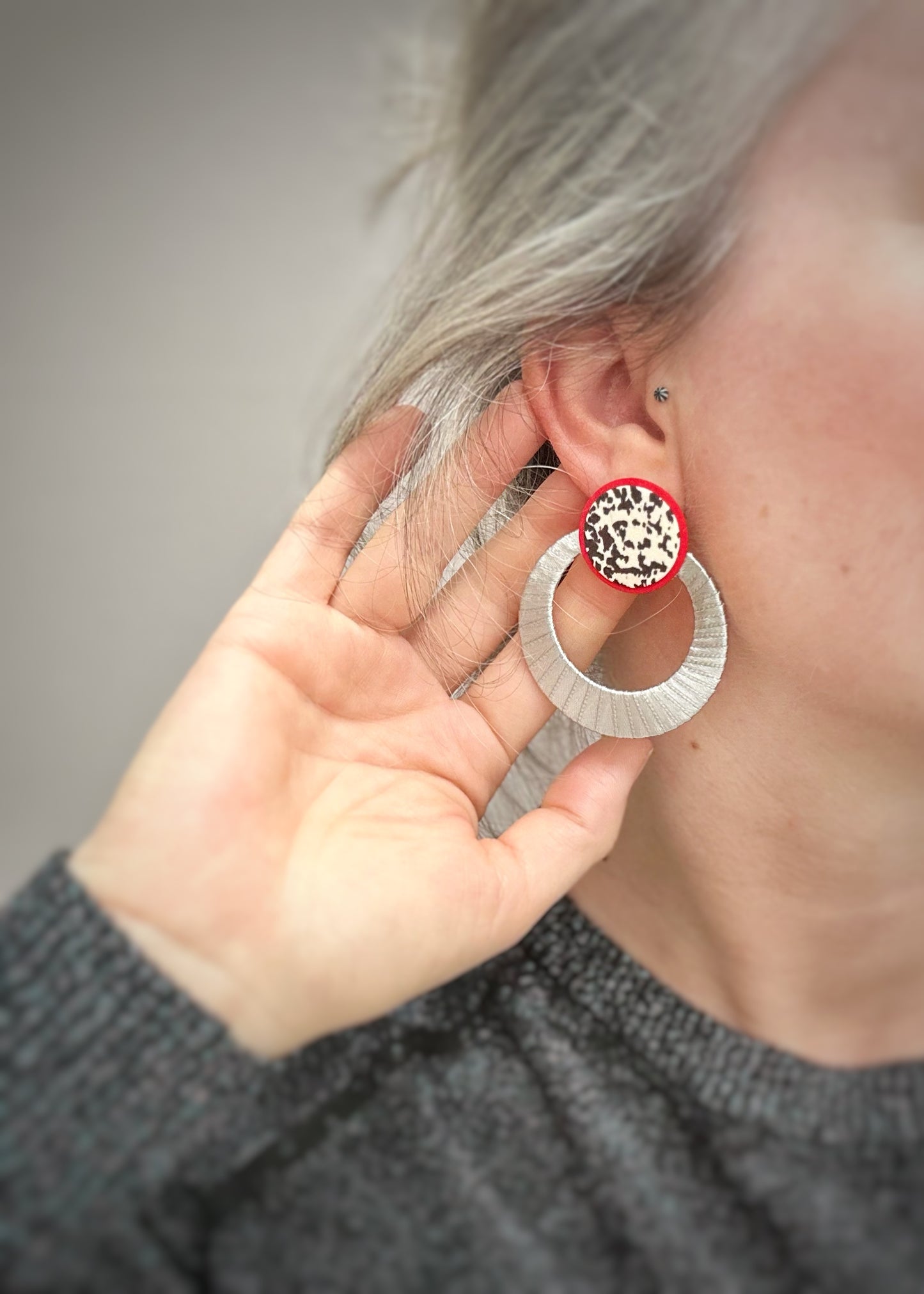 New Moon Stud Earrings