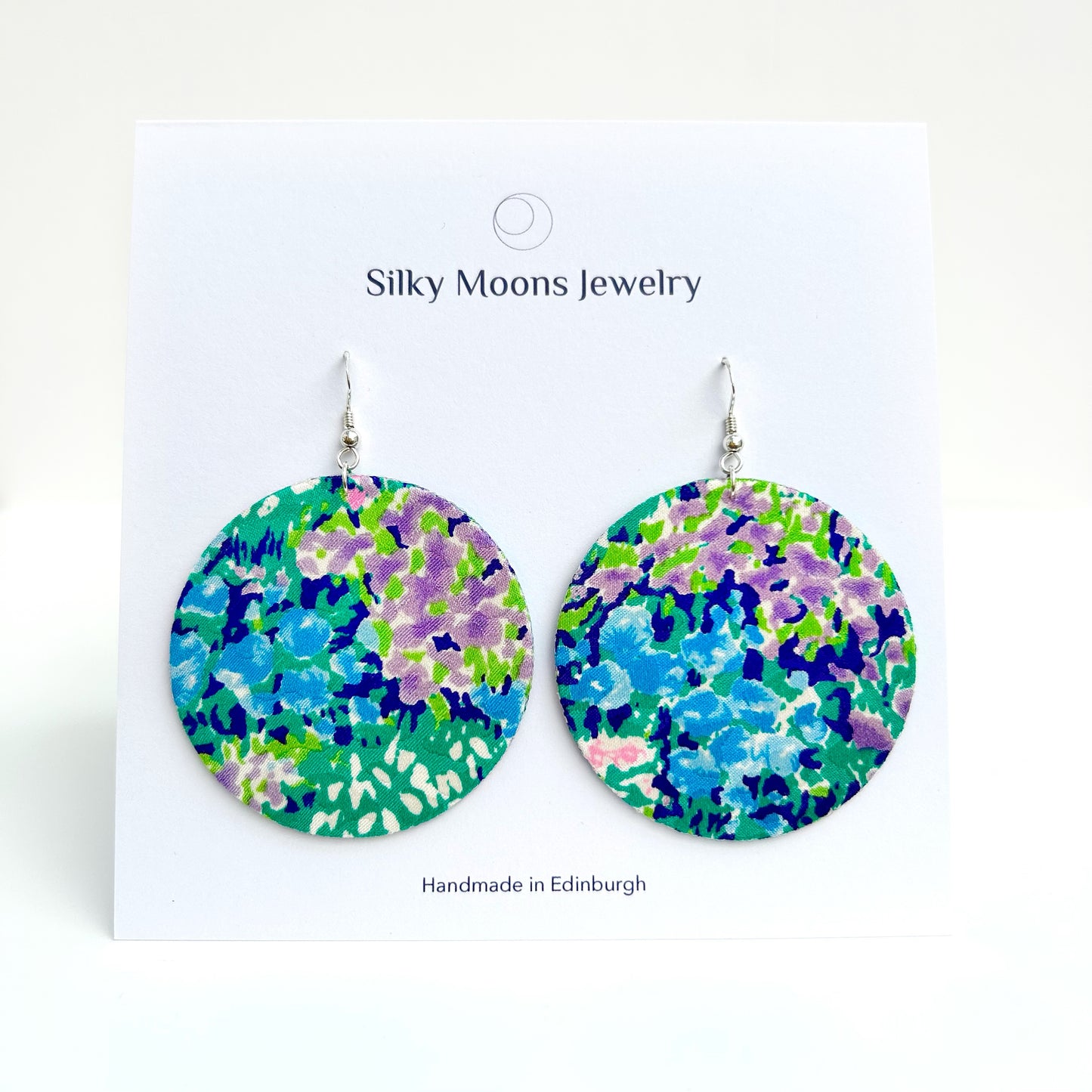 Full Moon Dangle Hook Earrings