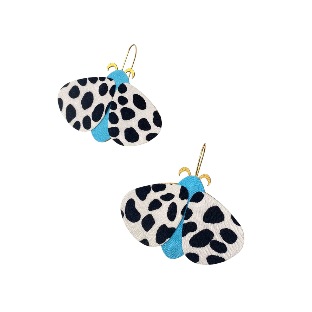 Moth Dangle Hook Earrings