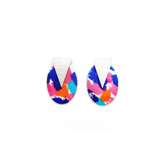 Ellipse Stud Earrings