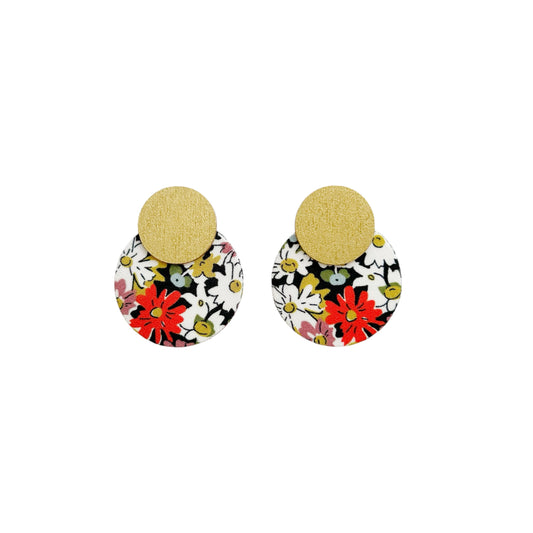 Two Moon Stud Earrings