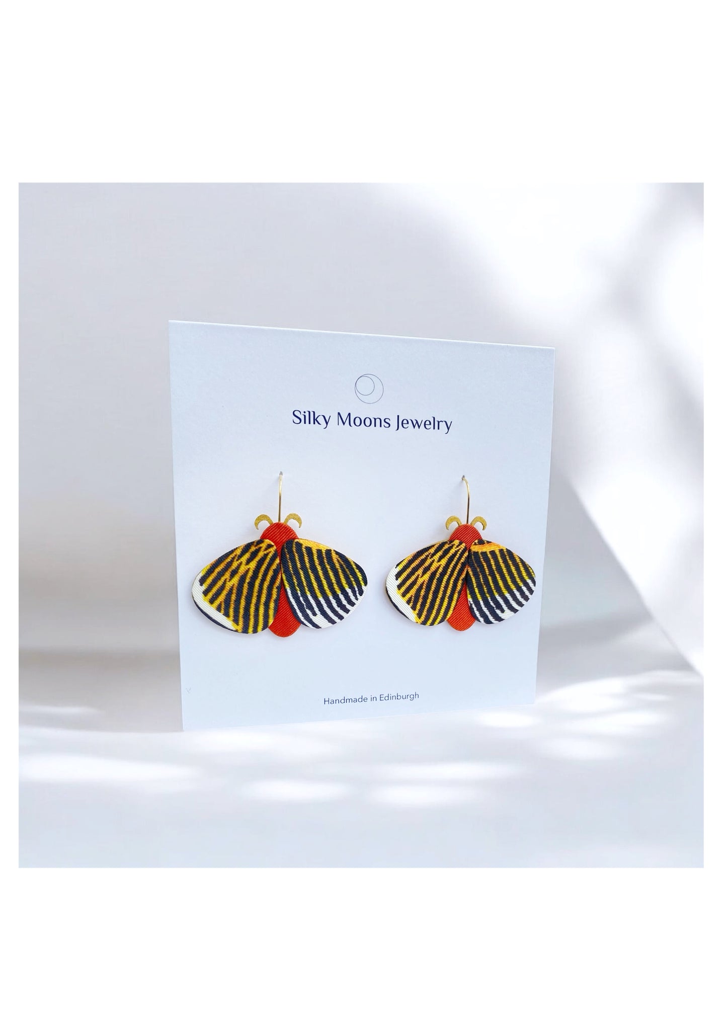 Moth Dangle Hook Earrings