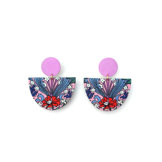 Half Moon Dangle Stud Earrings