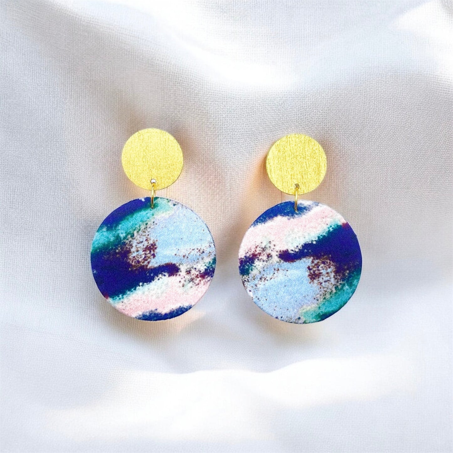 Supermoon Dangle Small Stud Earrings