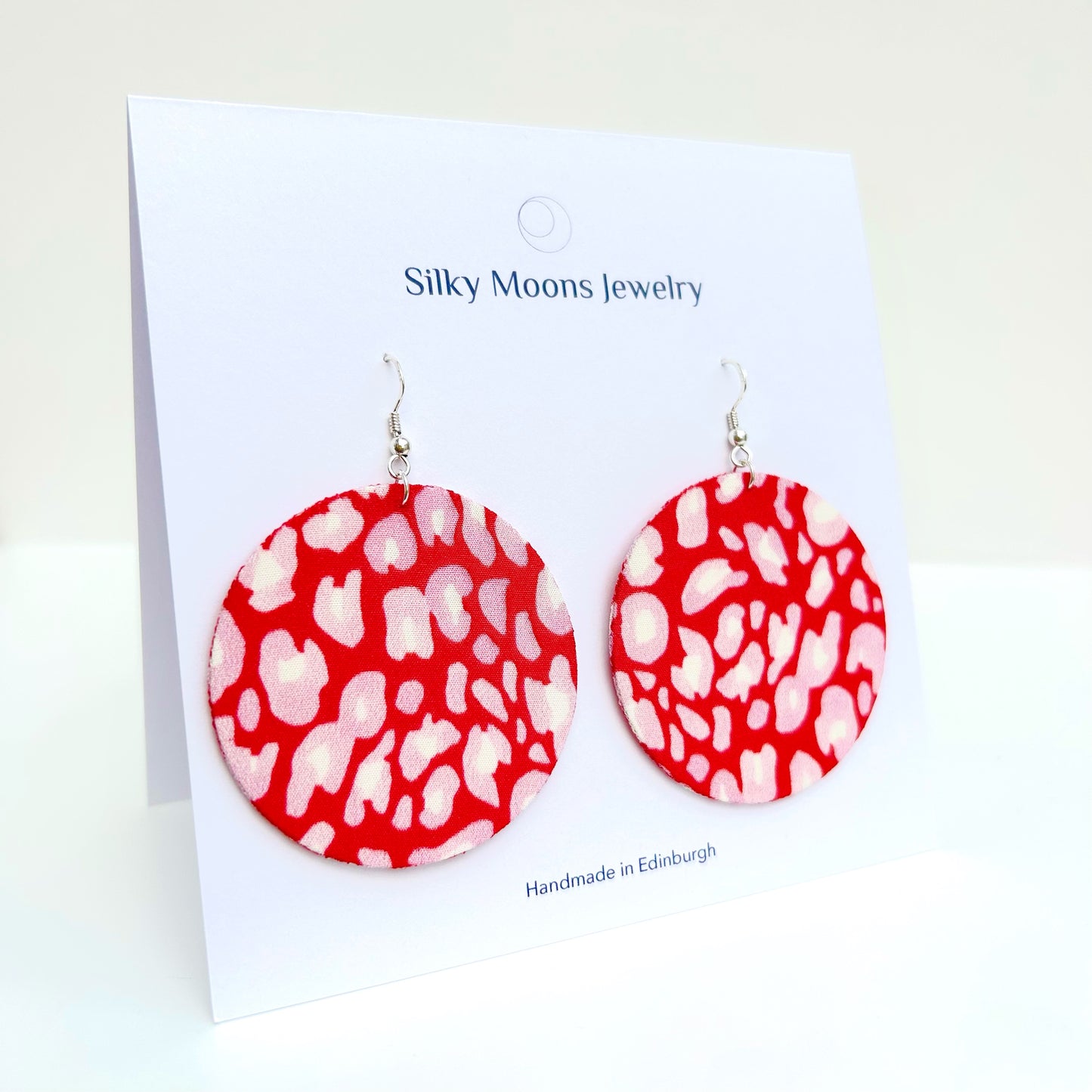 Full Moon Dangle Hook Earrings