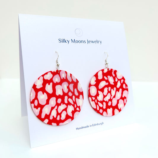 Full Moon Dangle Hook Earrings