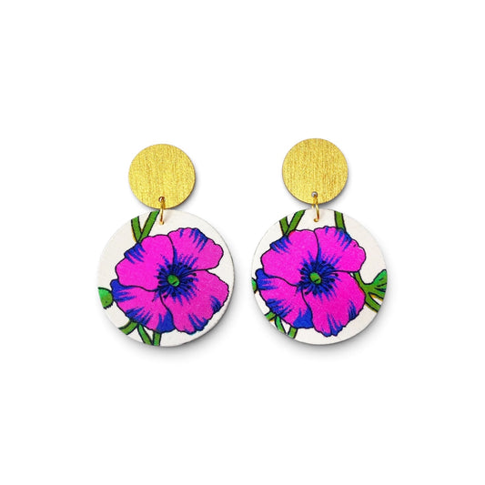 Supermoon Dangle Small Stud Earrings