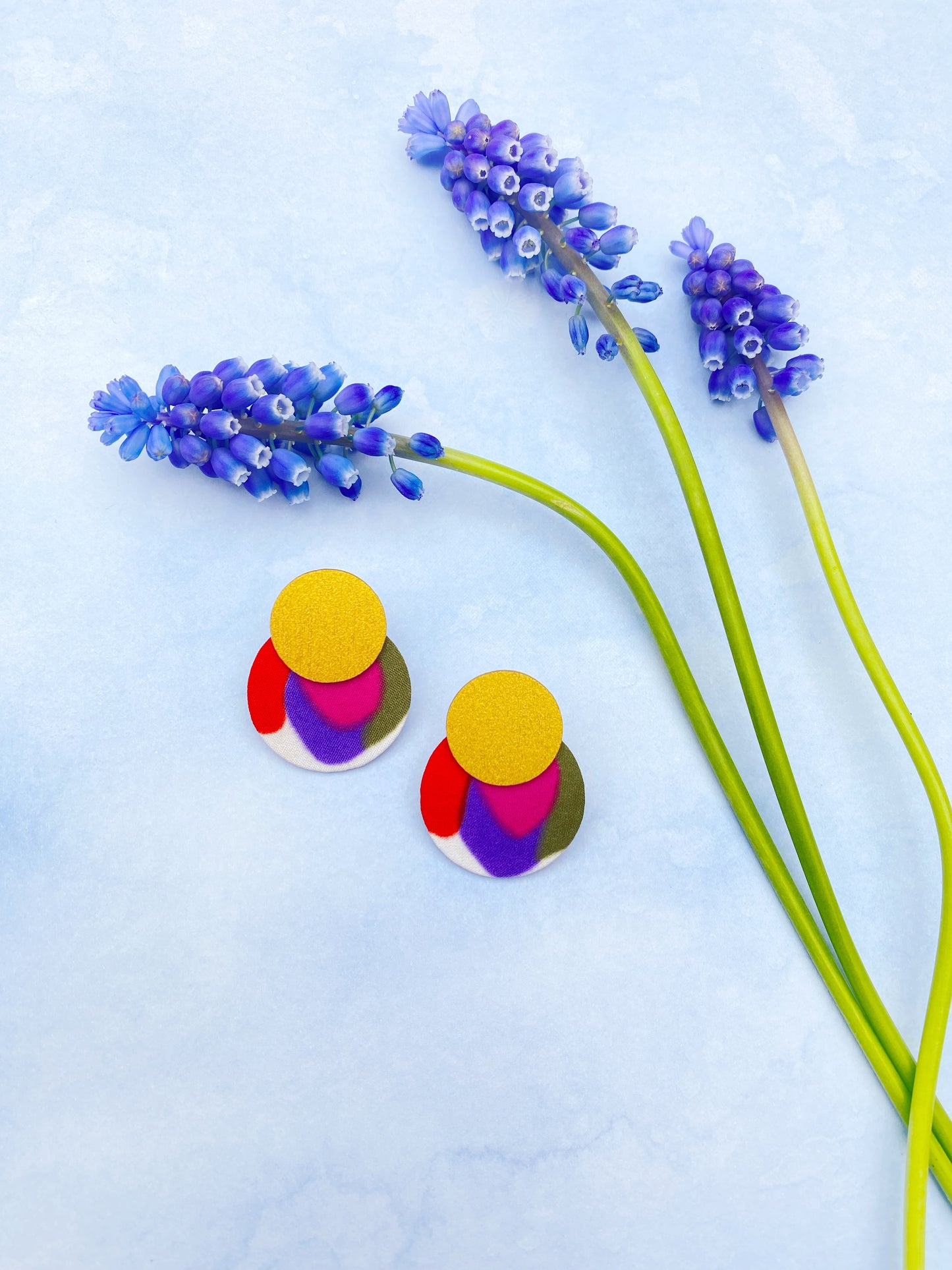 Two Moon Small Stud Earrings