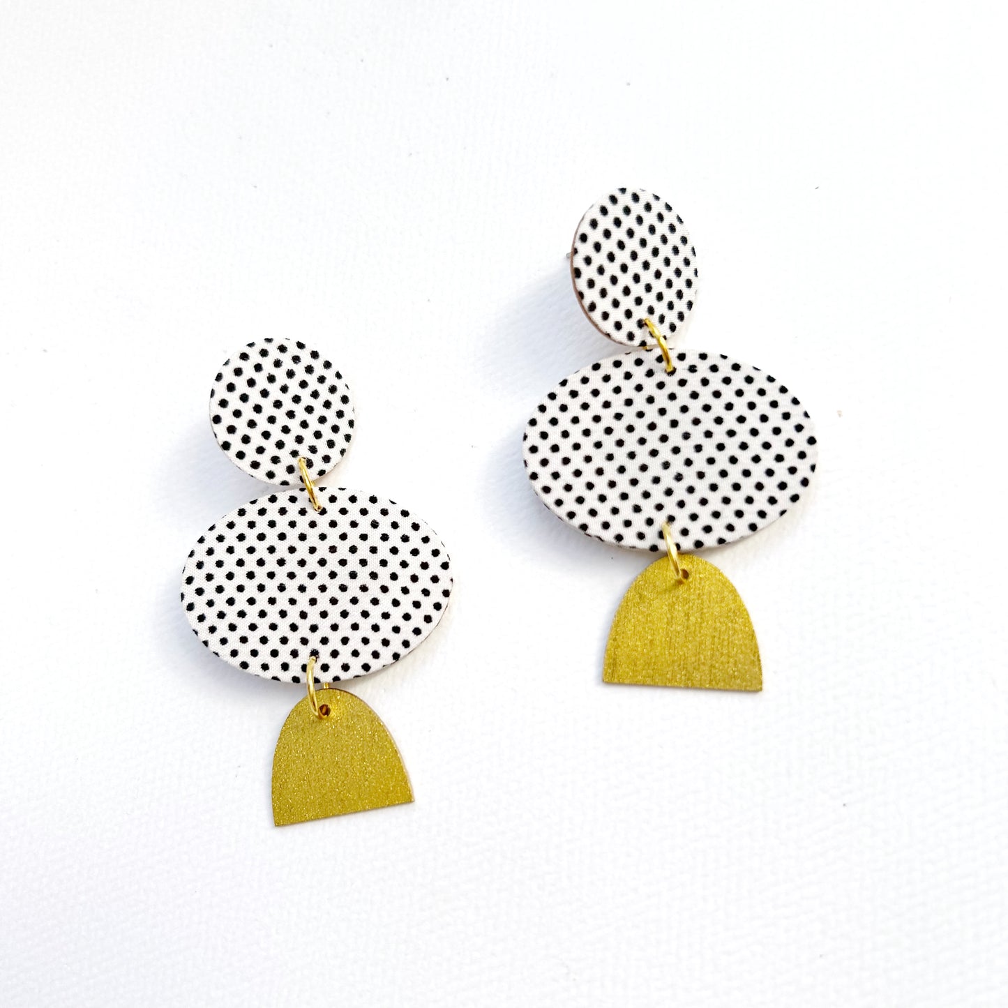 Ellipse Dangle Stud Earrings