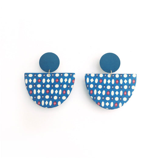 Half Moon Dangle Stud Earrings